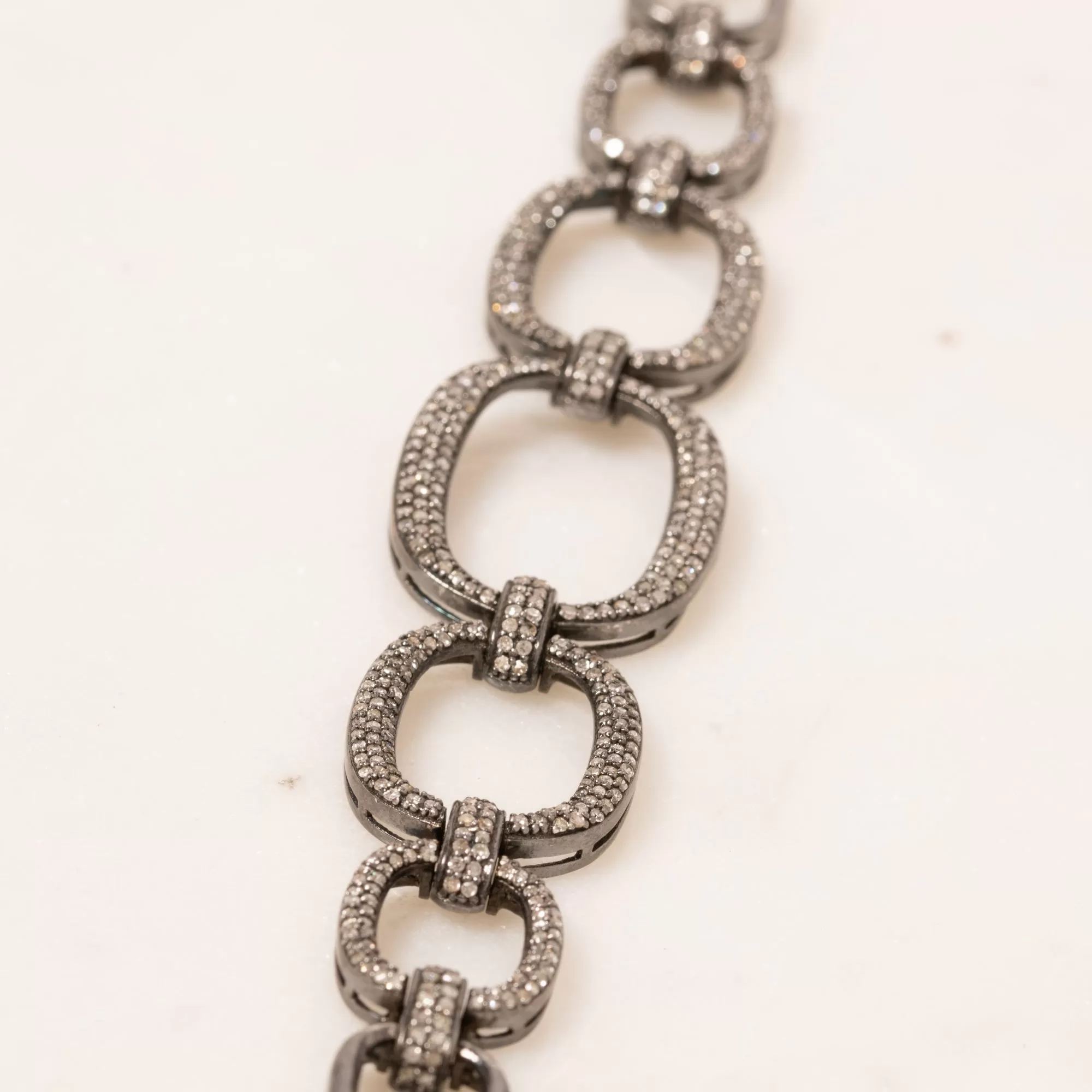 Pave Diamond Large Links Bracelet