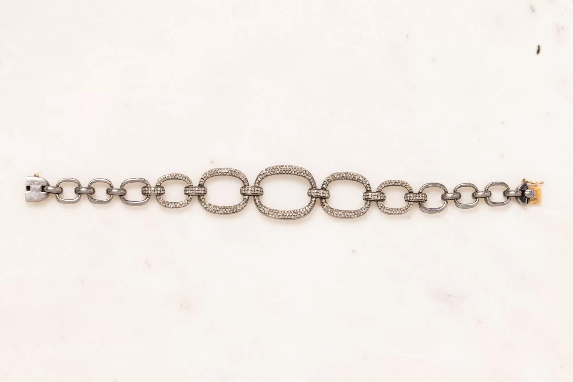 Pave Diamond Large Links Bracelet