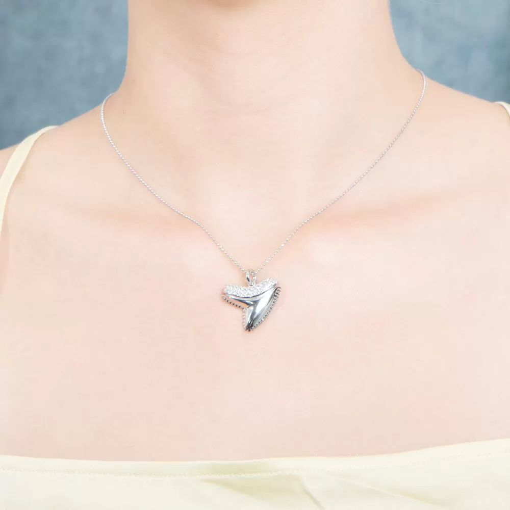 Pavé Shark Tooth Pendant