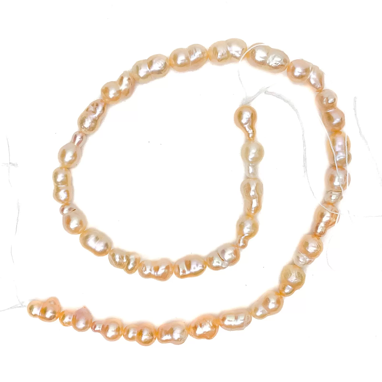 Peach Baroque Freshwater Pearl Bead Strand