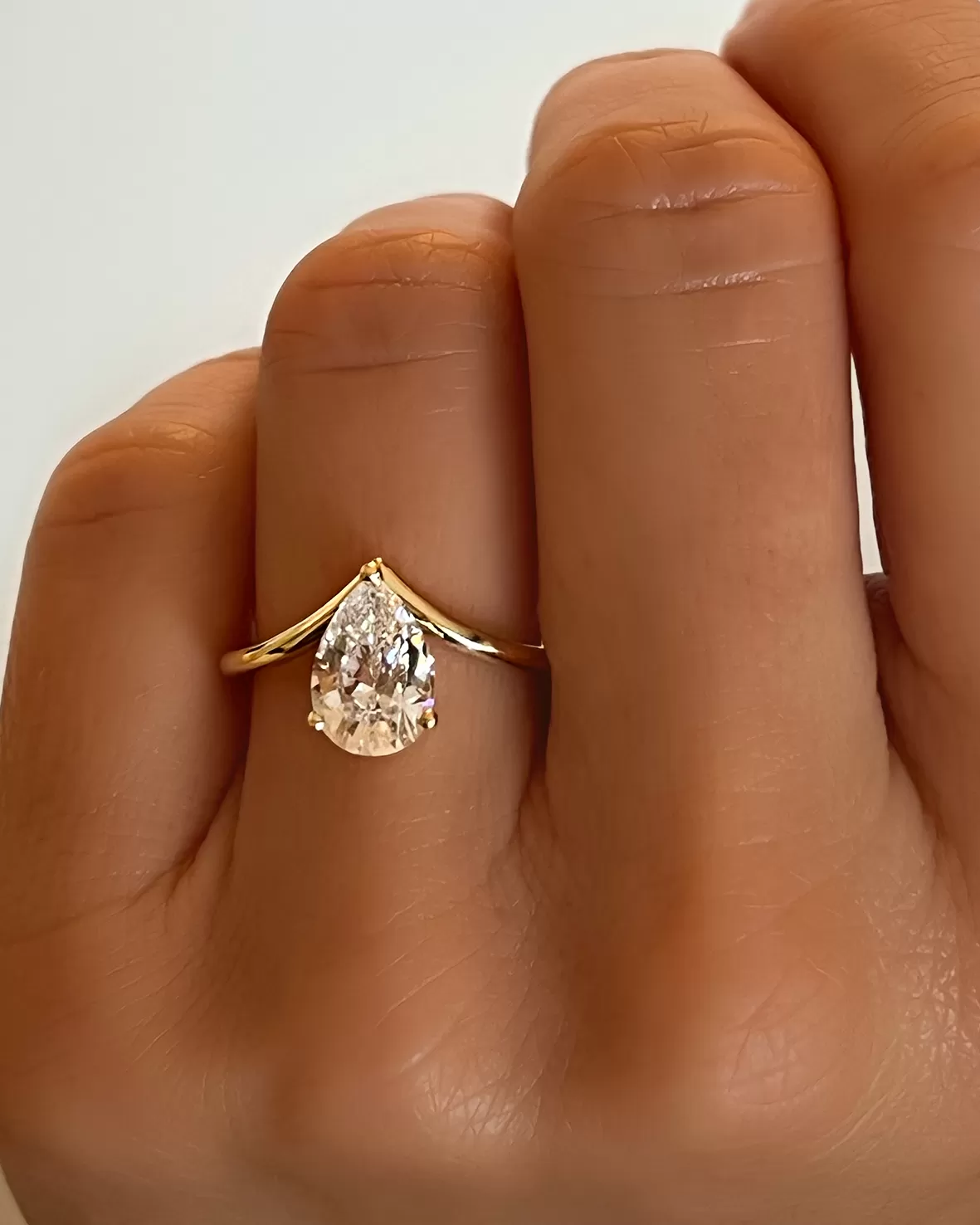 Pear Nesting Diamond Ring