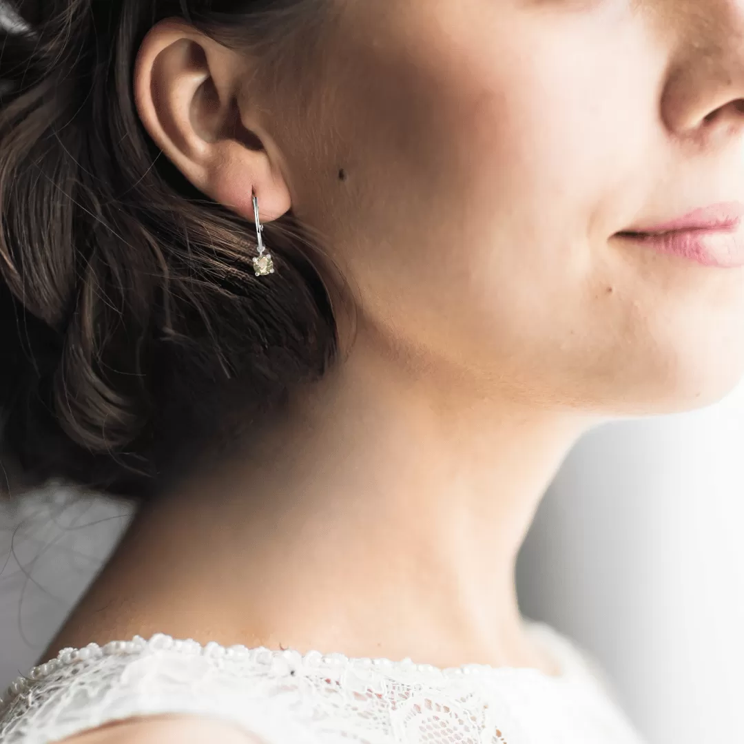 Peridot Open Hoop Earrings