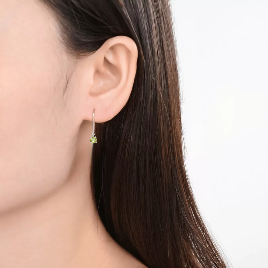 Peridot Open Hoop Earrings