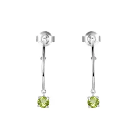 Peridot Open Hoop Earrings