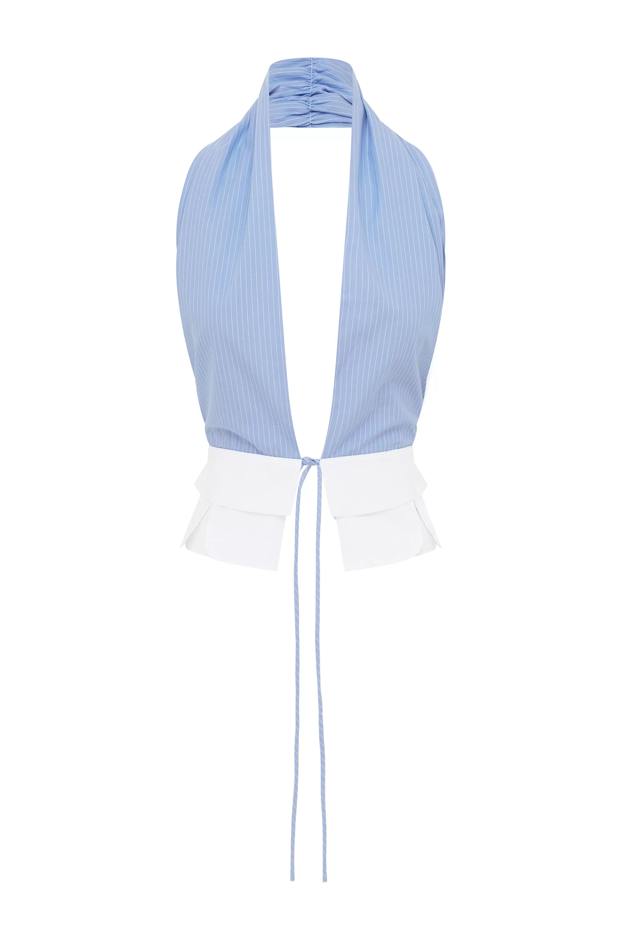 Quinn Top | Blue Pinstripe