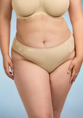 Rebecca All-lace Back Beige Cheeky Underwear