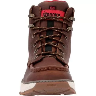 Rocky Men's Rebound Wedge 6" Comp Toe WP Work Boot -Tobacco- RKK0435