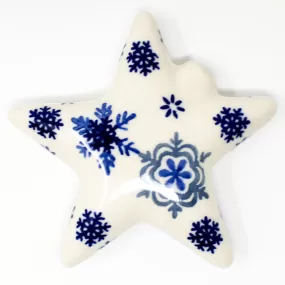 Round Star-Ornament in Blue Winter