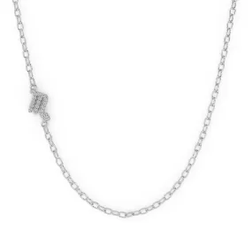 Silver Scorpio Pave Zodiac Necklace