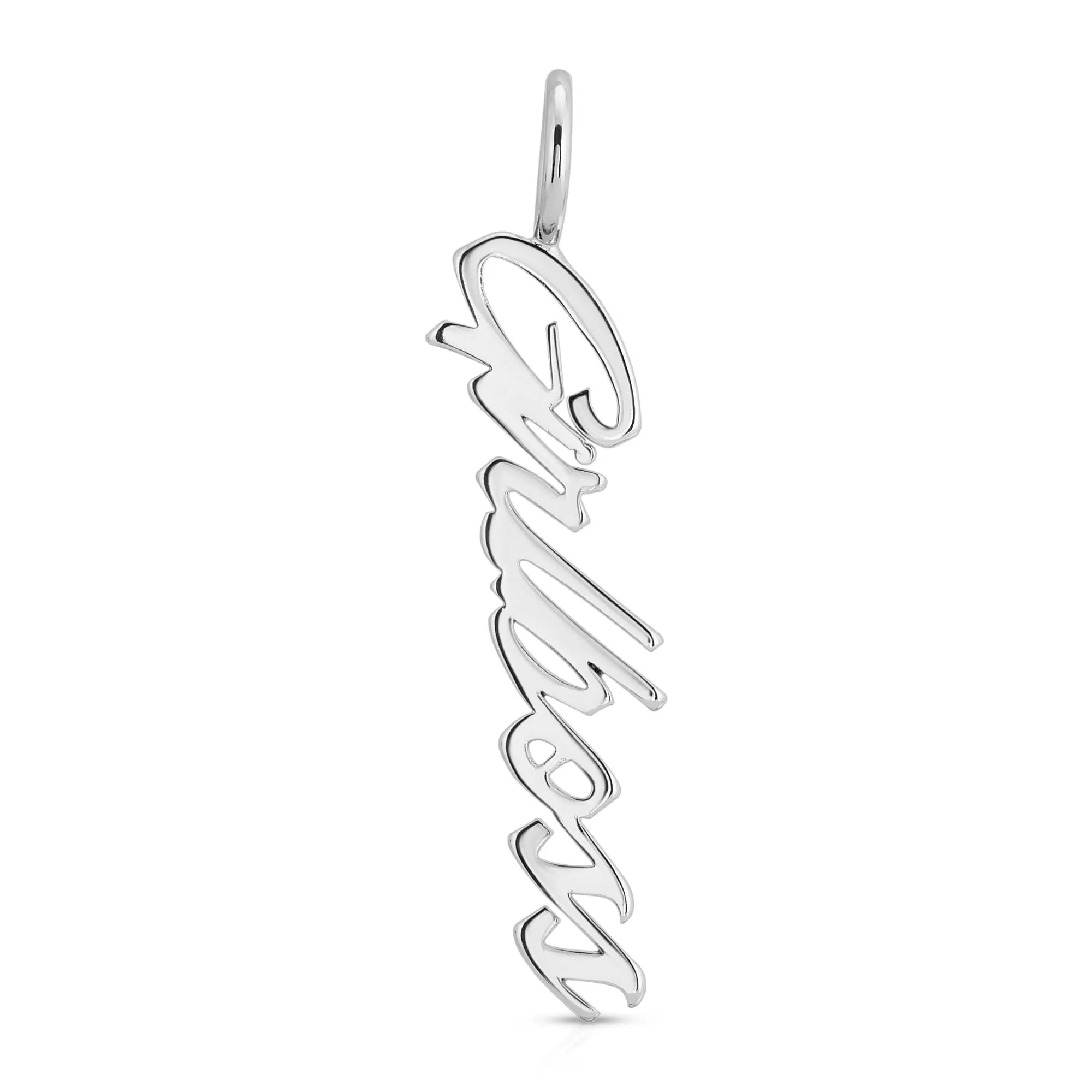 Silver Script Pendant Girlboss