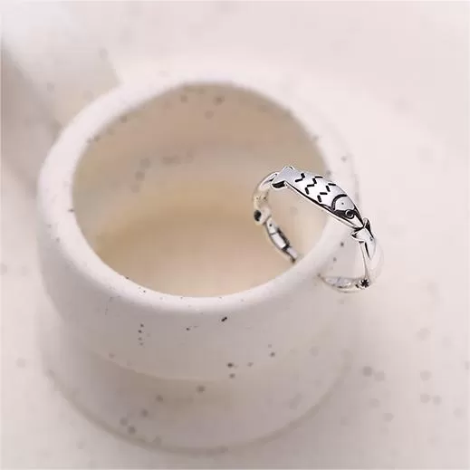 Small Fish Vintage Adjustable Plain Ring