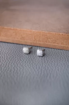 Sparkling Dust Sterling Silver Stud Earrings