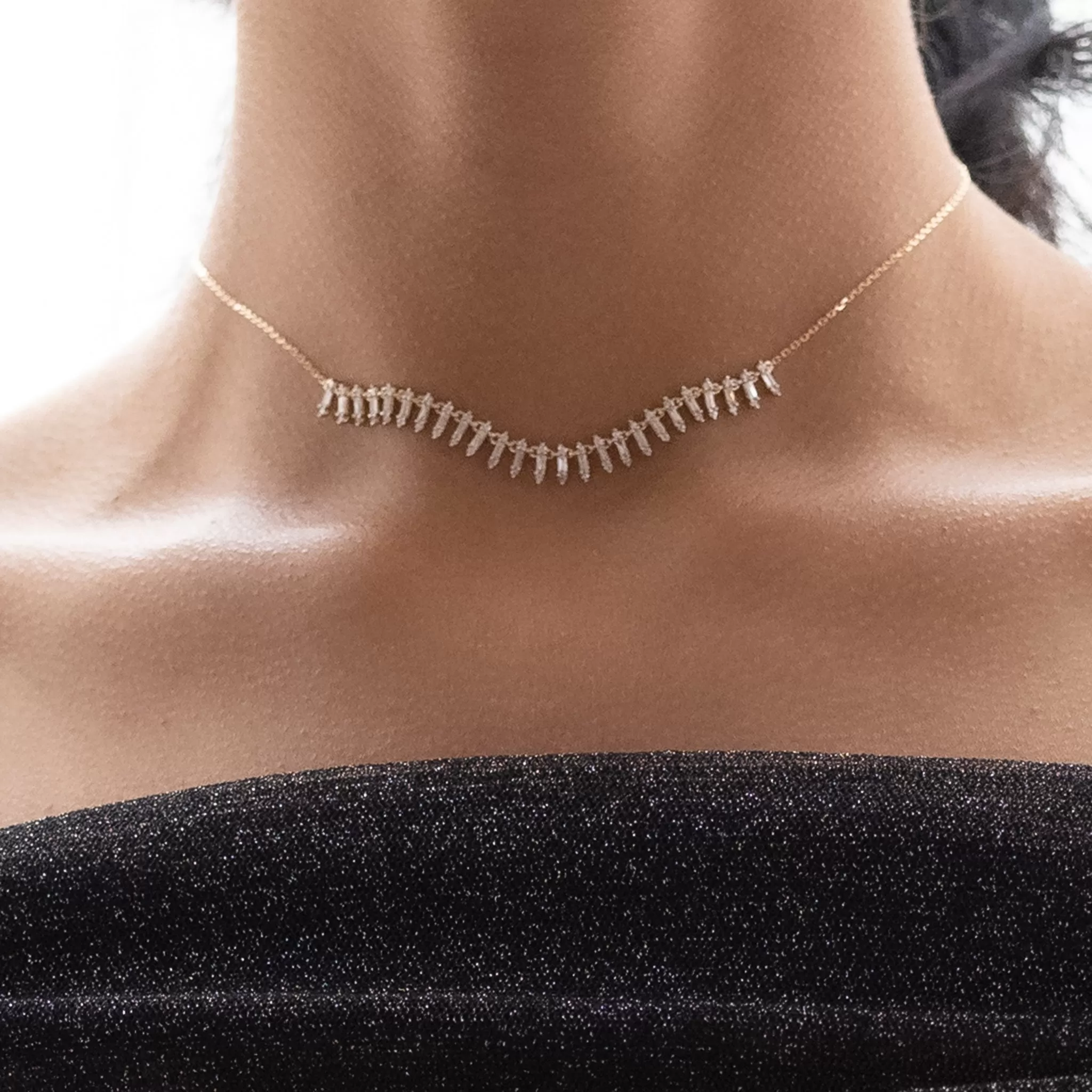 Stack Baguette Curve Collar