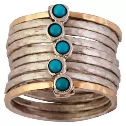 Stack ring, ring for woman, blue turquoises rings, gold stacking rings, garnets ring