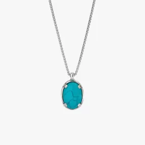 Sterling Silver Turquoise Stone Necklace