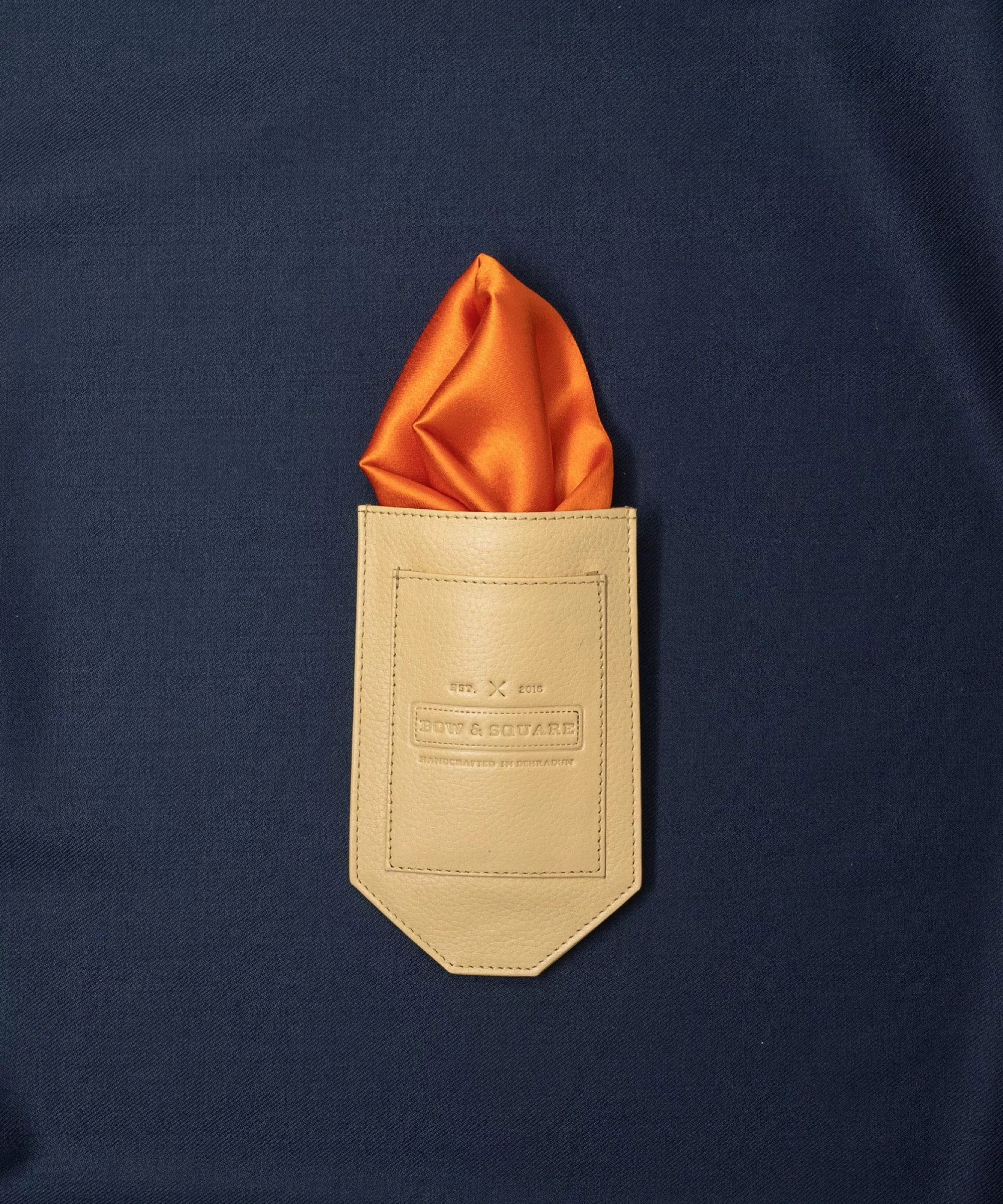 Sun & Sand Solid Orange Pocket Square