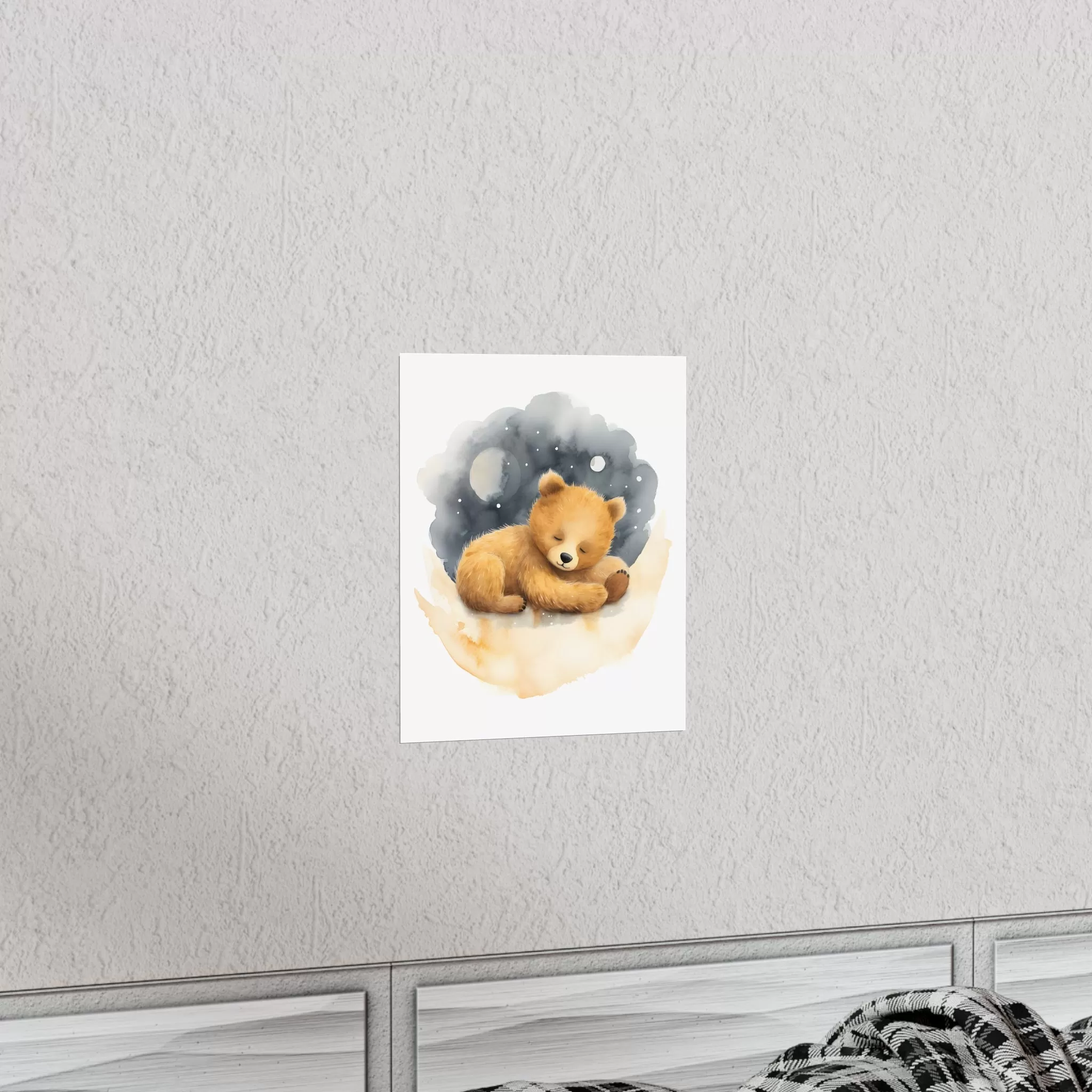 Teddy Bear Print, Bear Nursery Decor, Baby Boy Print, Nursery Wall Art, Moon and Stars, Lovable Teddy, Nursery Decor, Nursery Wall Art.