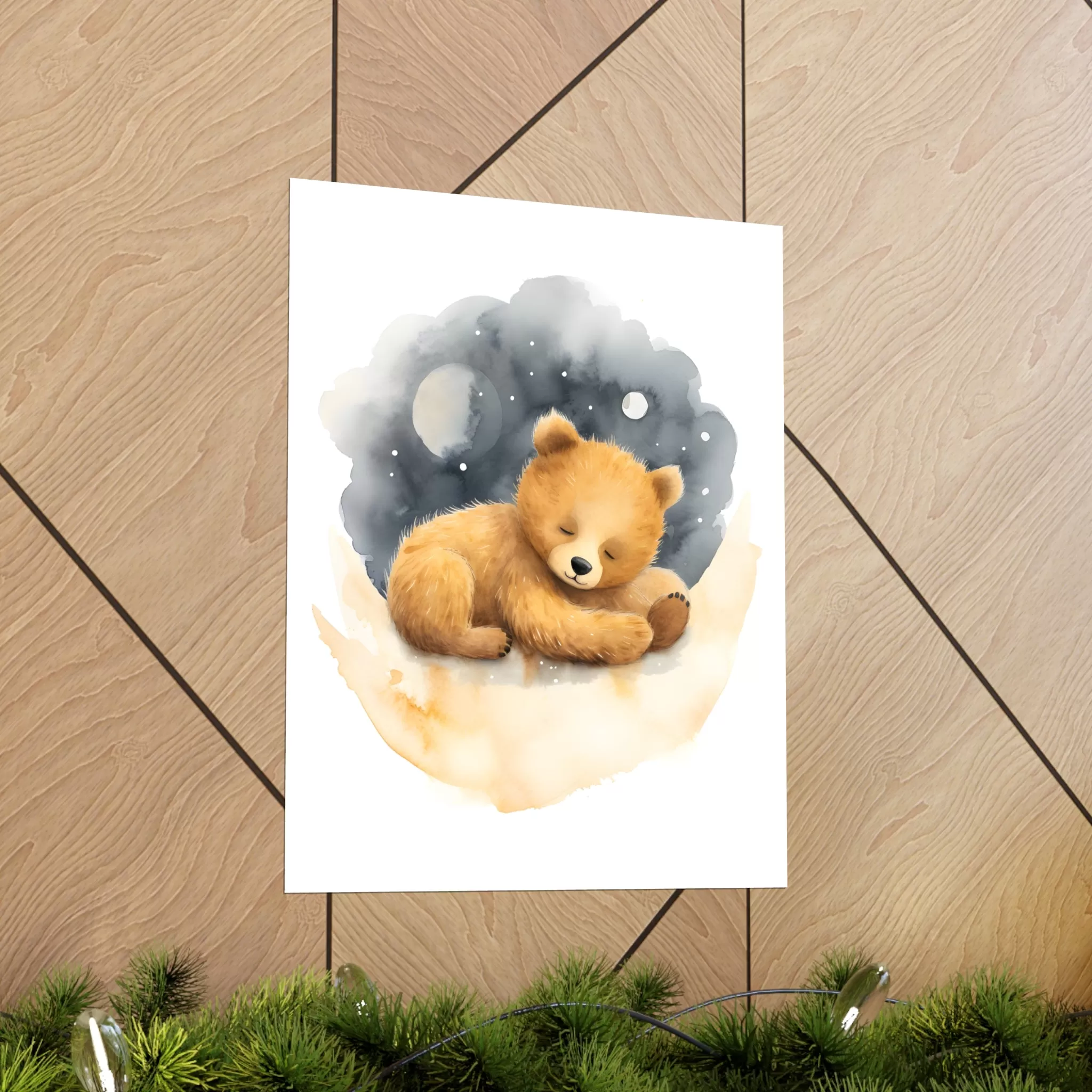 Teddy Bear Print, Bear Nursery Decor, Baby Boy Print, Nursery Wall Art, Moon and Stars, Lovable Teddy, Nursery Decor, Nursery Wall Art.