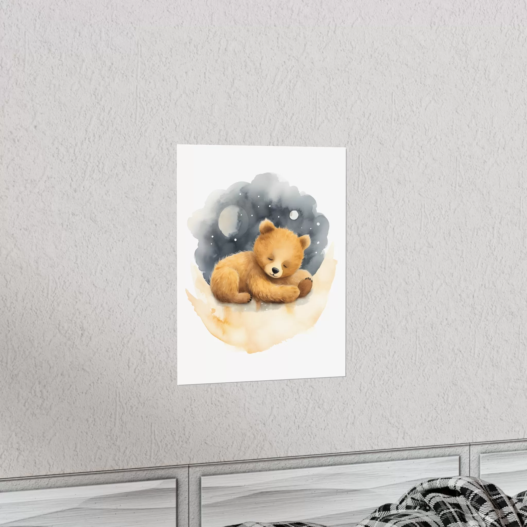 Teddy Bear Print, Bear Nursery Decor, Baby Boy Print, Nursery Wall Art, Moon and Stars, Lovable Teddy, Nursery Decor, Nursery Wall Art.