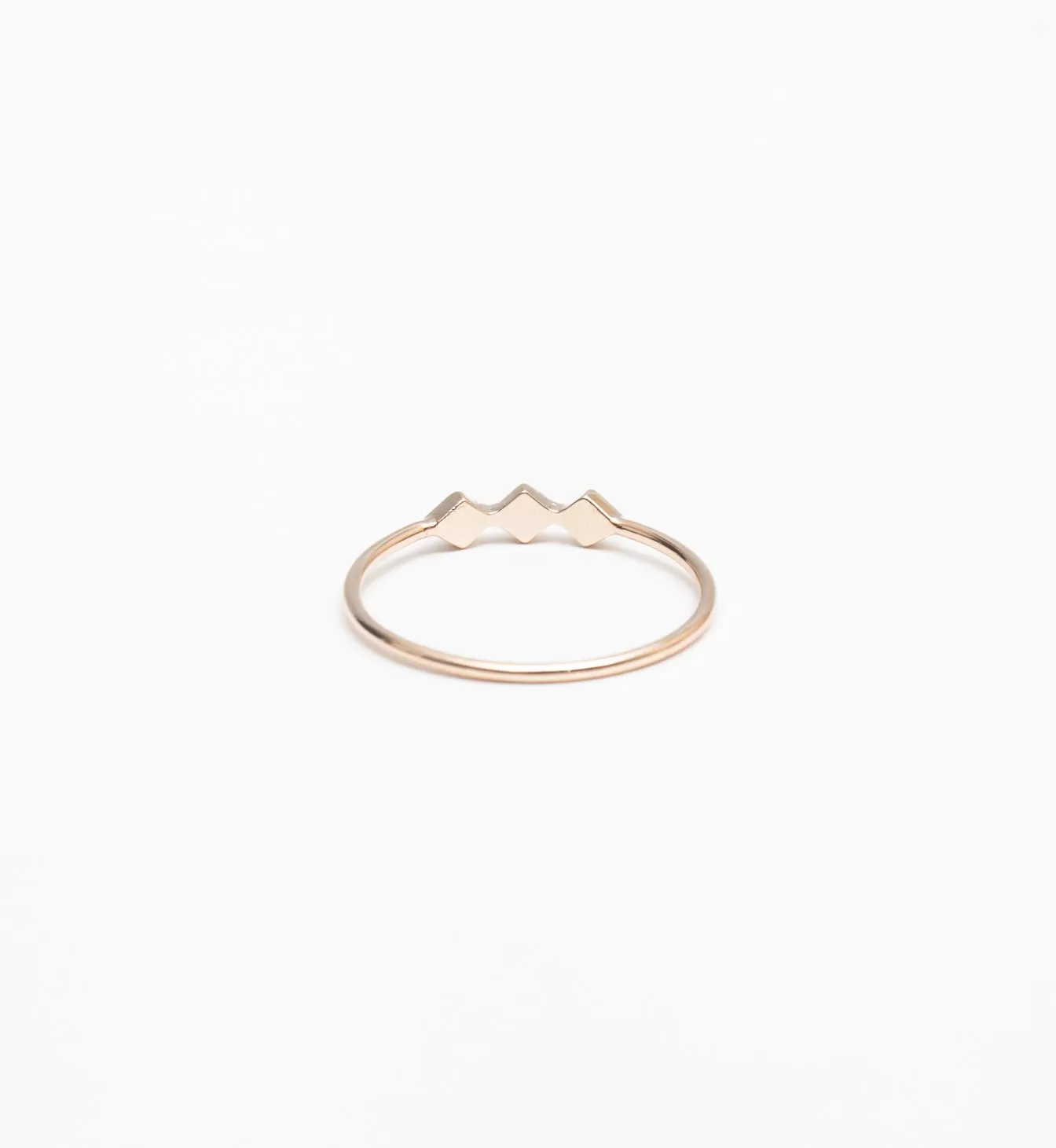 Tiny Diamond Shape Line Ring