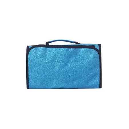 Turquoise Glitter NGIL Traveling Toiletry Bag