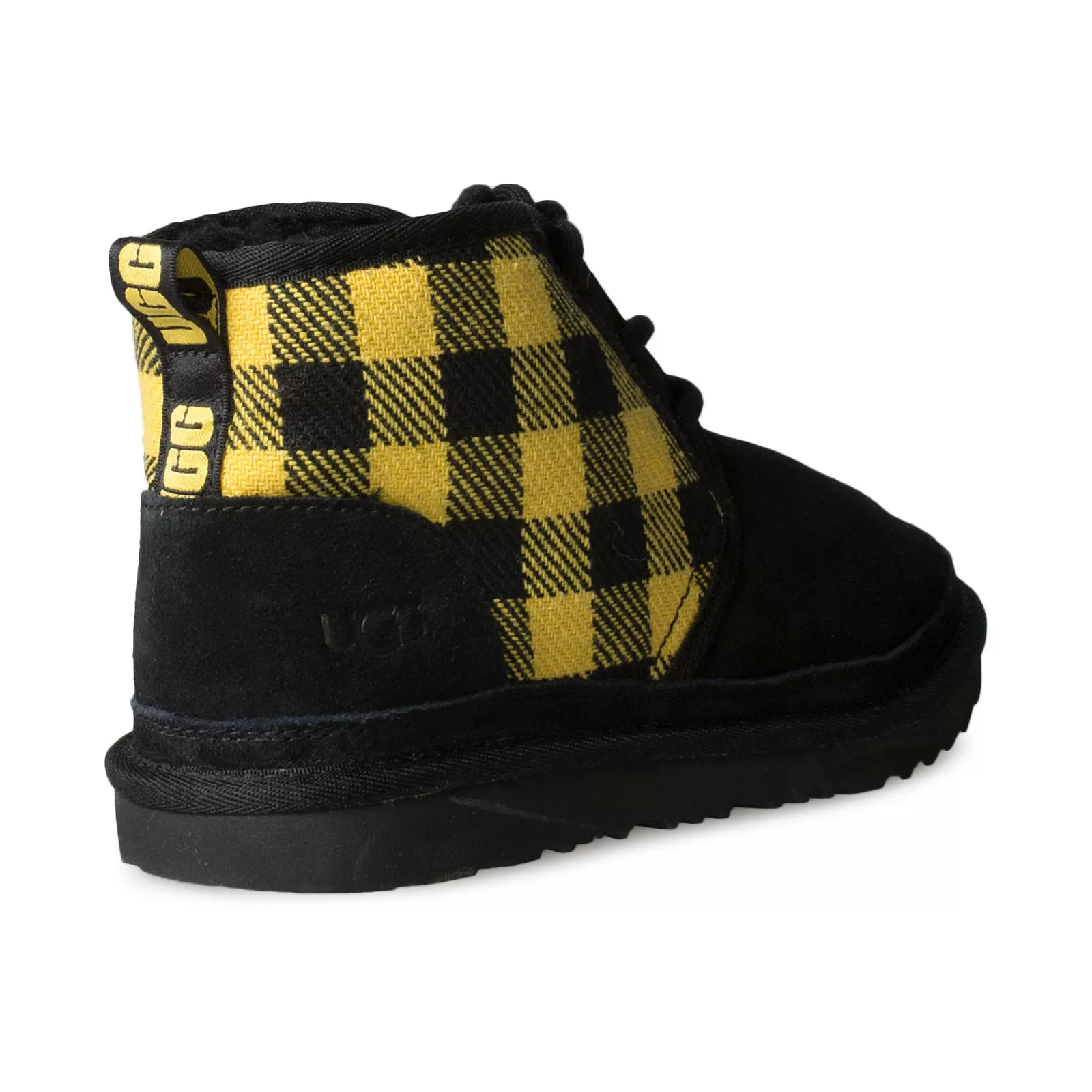 UGG Neumel Plaid Black / Yellow Boots - Youth