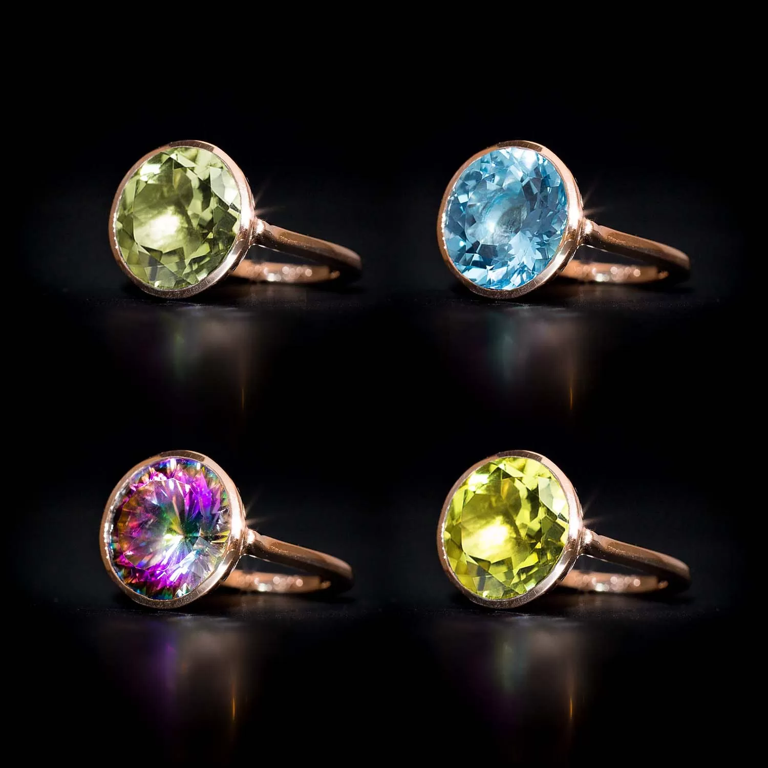 Vegas Gemstone Ring Gold