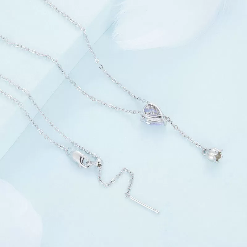 Vertical Lariat Lily Necklace