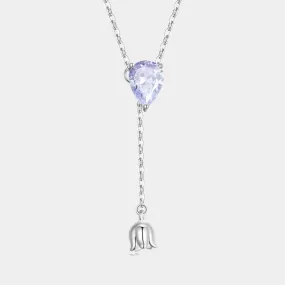 Vertical Lariat Lily Necklace