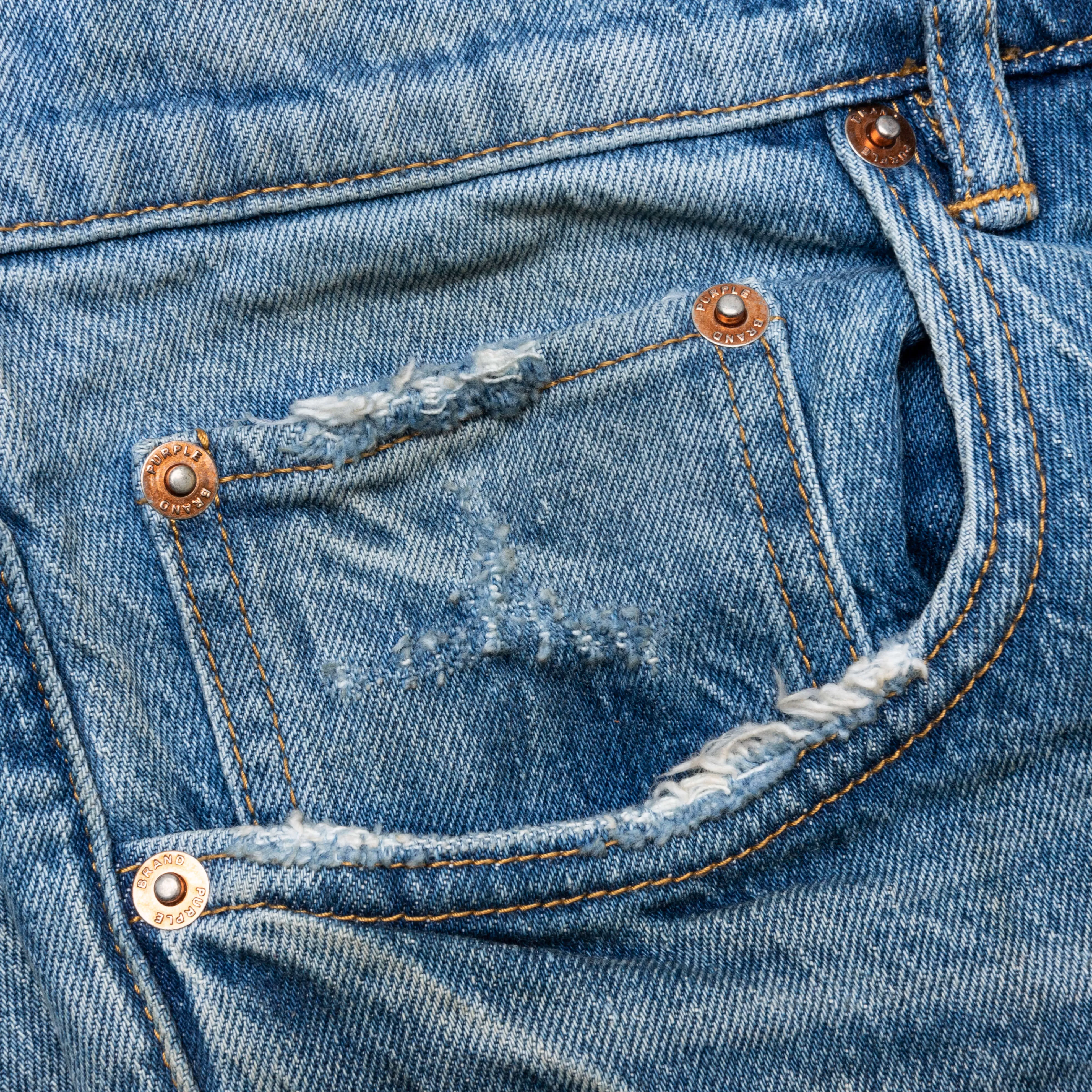 Vintage Back Pocket Blowout - Light Indigo