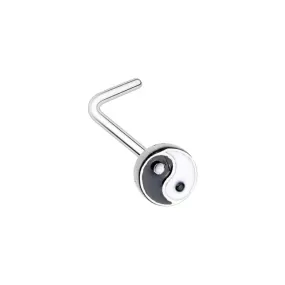 WILDKLASS Enamel Yin Yang L-Shape Nose Ring