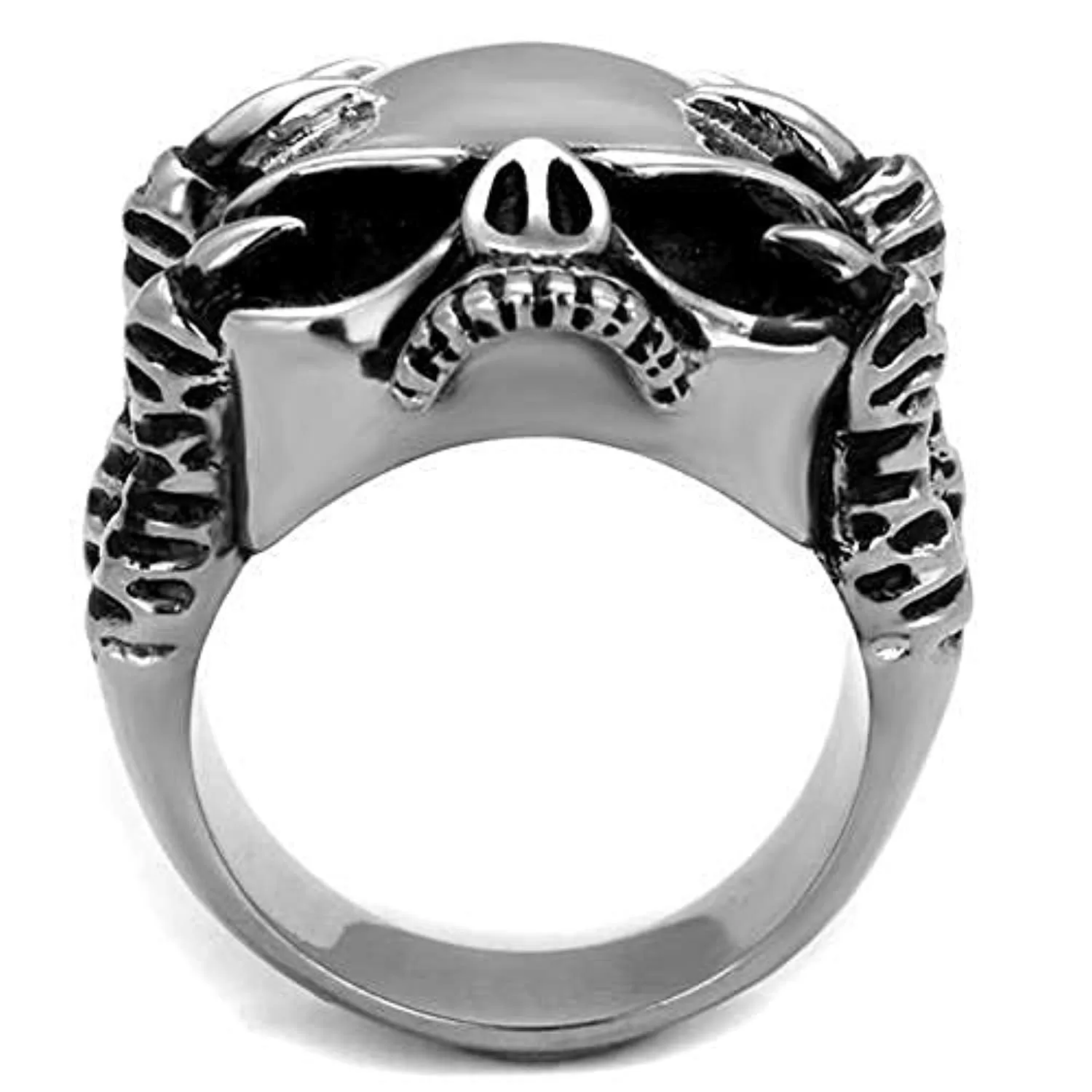 WildKlass Stainless Steel Ring High Polished Men Epoxy Jet