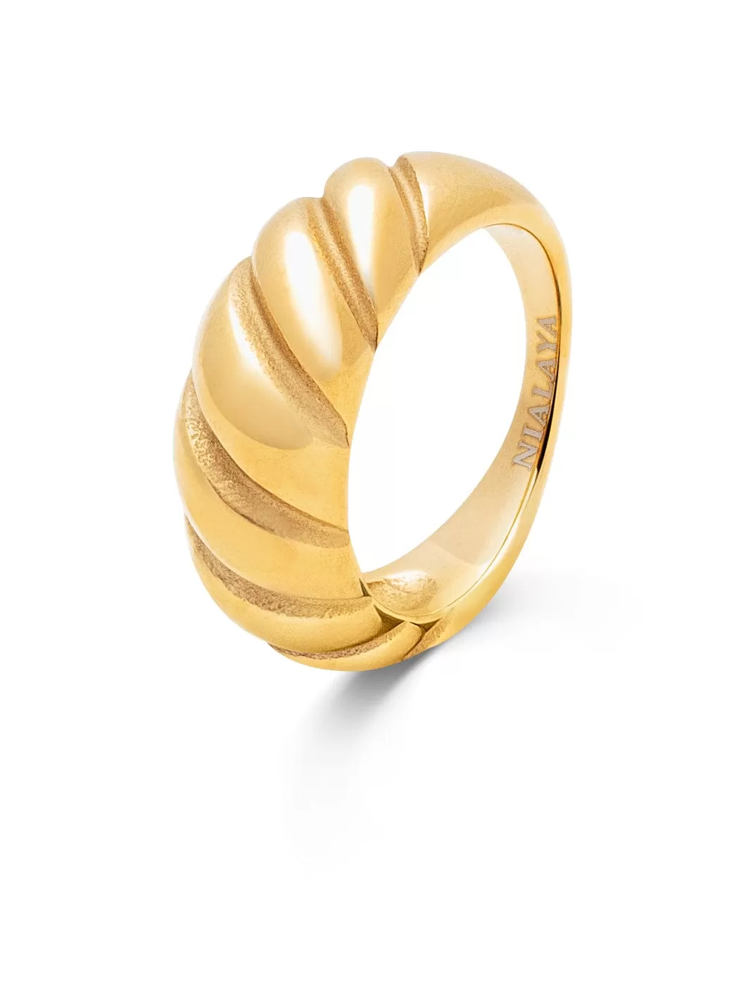 Women's Gold Croissant Ring