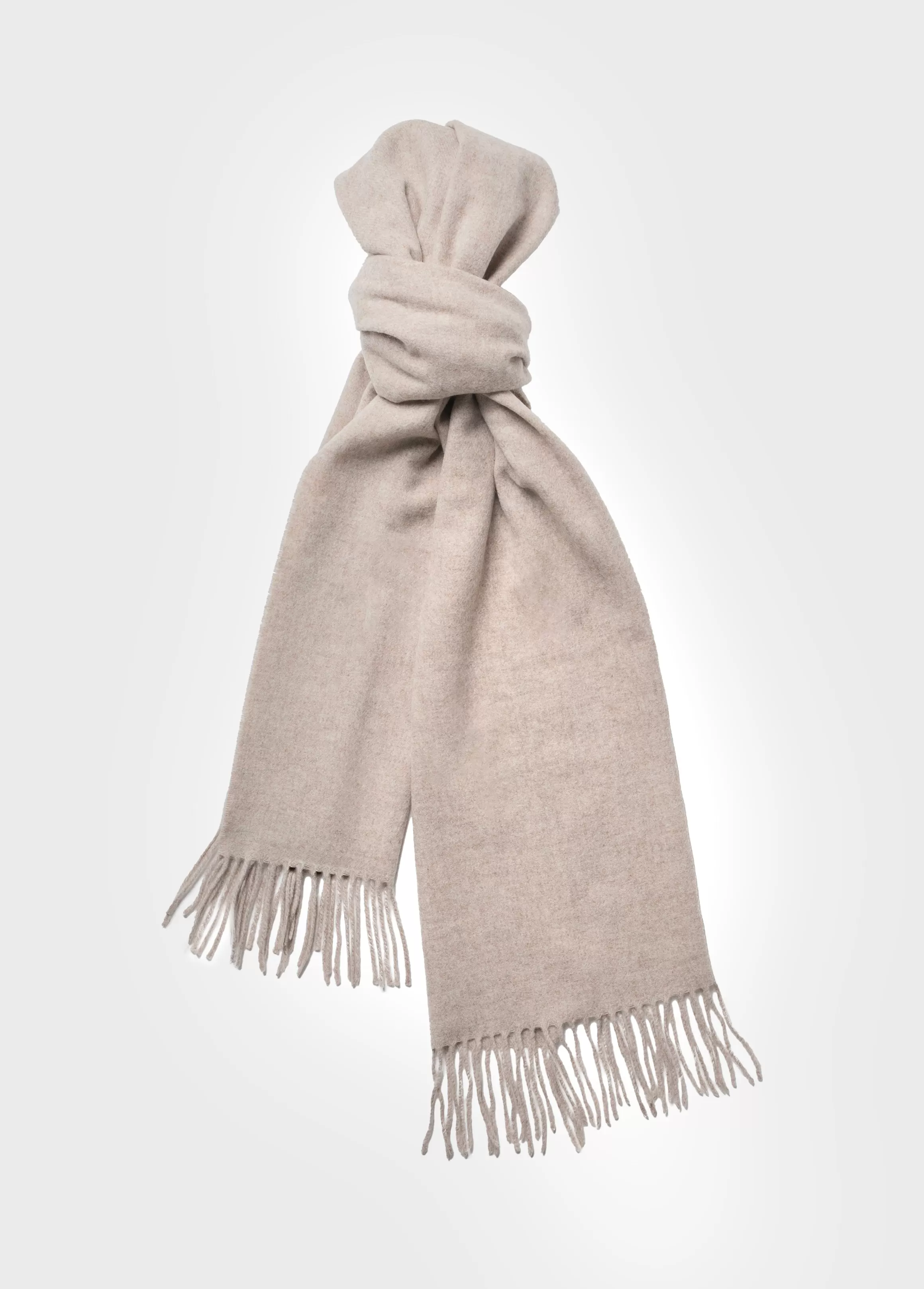 Wool Scarf Beige Melange - Final Sale